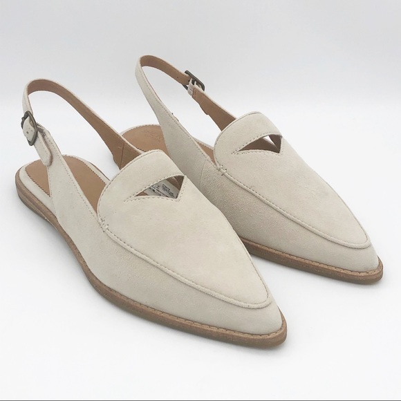 Sperry Saybrook Suede Slingback Ivory 